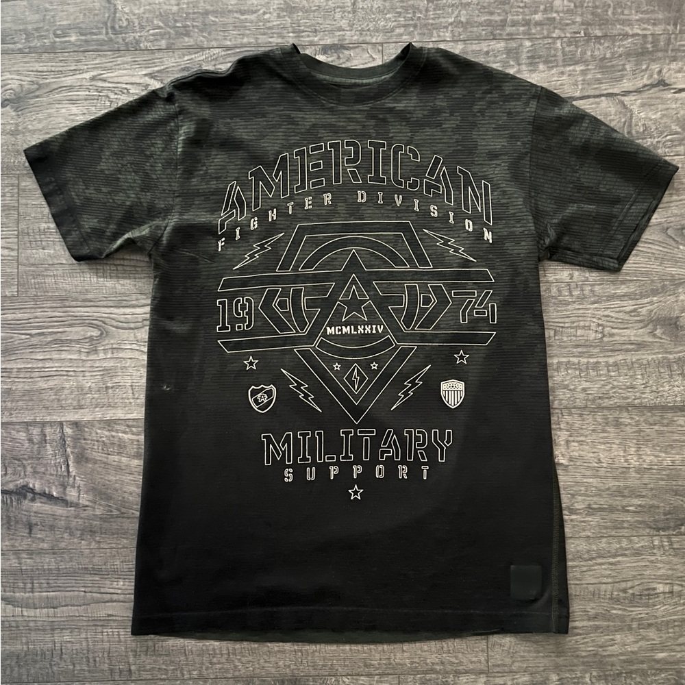 American Fighter Black Graphic T-Shirt Size Large